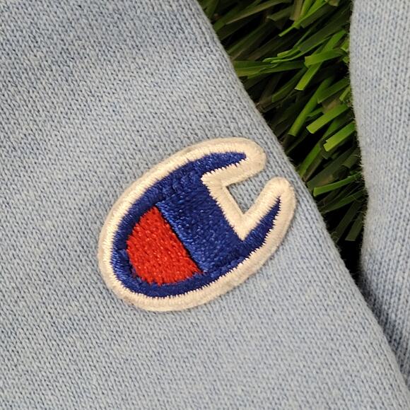 Champion C-Logo Hoodie Large 23x25 Powerblend Baggy Cropped - Picture 11 of 16